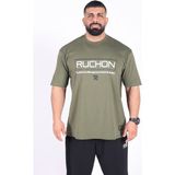 Fitsize - Aggressive Towards Erkek Dar Kesim Sporcu Tişört - Fitness & Antrenman Giyim - %100 Pamuklu Kumaş - 3XL - Yeşil