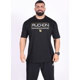 Fitsize - Aggressive Towards Erkek Dar Kesim Sporcu Tişört - Fitness & Antrenman Giyim - %100 Pamuklu Kumaş - XL - Siyah