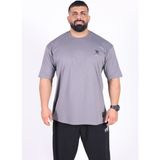Fitsize - Designed In Usa Erkek Dar Kesim Sporcu Tişört - Fitness & Antrenman Giyim - %100 Pamuklu Kumaş - Gri