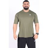 Fitsize - My Limits Erkek Dar Kesim Sporcu Tişört - Fitness & Antrenman Giyim - %100 Pamuklu Kumaş - XL - Yeşil