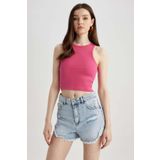 Fitted Halter Yaka Fitilli Kaşkorse Atlet