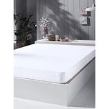 Fitted Lastikli Çarşaf %100 Pamuklu Penye Kumaş - Beyaz - 90 x 190