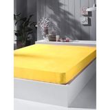 Fitted Lastikli Çarşaf %100 Pamuklu Penye Kumaş - Sarı - 90 x 190