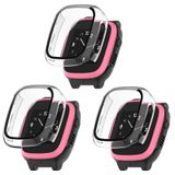 FitTurn Xplora X5 Play ile Uyumlu Temperli Cam Ekran Koruyuculu Sert PC Kılıfı Çocuklar için Xplora X5 Çocuk Akıllı Saati için Tam Kapak Tampon Aksesuarları (Şeffaf*3)