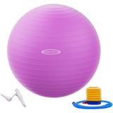 Fitvids Jimnastik topu, yoga topu, fitness topu, hızlı pompalı doğum topu, 0,9 kg kapasite, lila, 55,9 cm, M