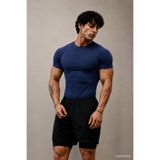 FitVult Baskısız Siyah Compression Likralı Vücuda Yapışan Body İçlik Tişört Kısa Kollu Gym Fitness