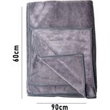 Fıtzgerald Mikrofiber Cam Bezi Araba Temizleme Bezi 60*90 Koyu Gri 1 Adet - Standart