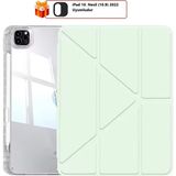 Five-E Apple iPad 10. Nesil 10.9 (2022) Kalemlikli Yatay ve Dikey Standlı Origami Clemon Kılıf A2696 A2757 - Açık Yeşil - iPad 10. Nesil 10,9