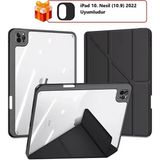 Five-E Apple iPad 10. Nesil 10.9 (2022) Kalemlikli Yatay ve Dikey Standlı Origami Clemon Kılıf A2696 A2757 - Siyah - iPad 10. Nesil 10,9