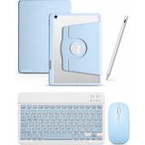 Five-E Apple iPad 7. Nesil 10.2 Termix Combo Türkçe Klavyeli Tablet Dönebilen Kılıf Seti -Mouse Kalem Dahil - iPad 7 (10.2) - Mavi