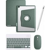 Five-E Apple iPad 8. Nesil 10.2 Termix Combo Türkçe Klavyeli Tablet Dönebilen Kılıf Seti -Mouse Kalem Dahil - iPad 8 (10.2) - Haki
