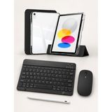 Five-E Apple iPad A16 11 Inc (2025) Foldex Yatay ve Dikey Standlı Türkçe Klavye Mouse Kalem ve Kılıf Seti A3354 A3355 - A16 11 Inc 2025 - Siyah