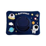 Five-E Apple iPad Air 1 - 2 Standlı ve Boyun Askılı Astronot Figürlü Çocuk Tablet Kılıf ve Ekran Koruyucu A1567 A1566 A1476 A1474 - iPad Air 2 - Lacivert