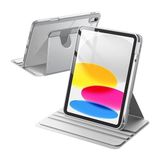 Five-E Apple iPad Air 11 Inç 6. Nesil (2024) Yatay ve Dikey Dönebilen Standlı Kalem Şarjına Uygun Darbe Dayanıklı Thermix Kılıf A2899 A2900 - iPad Air 6.Nesil - Gri