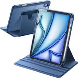 Five-E Apple iPad Air 11 Inç 6. Nesil (2024) Yatay ve Dikey Dönebilen Standlı Kalem Şarjına Uygun Darbe Dayanıklı Thermix Kılıf A2899 A2900 - iPad Air 6.Nesil - Lacivert