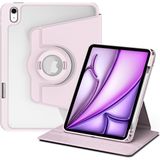 Five-E Apple iPad Air 11 Inç 6. Nesil (2024) Yatay ve Dikey Dönebilen Standlı Kalem Şarjına Uygun Darbe Dayanıklı Thermix Kılıf A2902 A2903 - iPad Air 6 11 Inc - Pembe