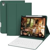 Five-E Apple iPad Air 11 M2 Türkçe Karakterli Bluetooth Özellikli Kalemlikli Klavyeli Detachable Kılıf - Haki