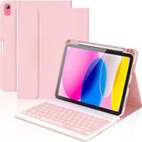 Five-E Apple iPad Air 11 M2 Türkçe Karakterli Bluetooth Özellikli Kalemlikli Klavyeli Detachable Kılıf - Pembe