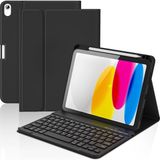 Five-E Apple iPad Air 11 M2 Türkçe Karakterli Bluetooth Özellikli Kalemlikli Klavyeli Detachable Kılıf - Siyah