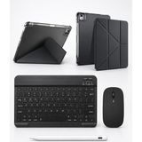 Five-E Apple iPad Air 11 M2/m3/m4 Smart Combo Türkçe Klavyeli Tablet Origami Kılıf Seti -Mouse Kalem Dahil - AİR 11 - Siyah