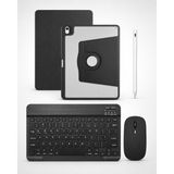Five-E Apple iPad Air 11 M2/m3/m4 Termix Combo Türkçe Klavyeli Tablet Dönebilen Kılıf Seti -Mouse Kalem Dahil - AİR 11 - Siyah
