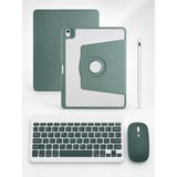 Five-E Apple iPad Air 13 M2/m3/m4 Termix Combo Türkçe Klavyeli Tablet Dönebilen Kılıf Seti -Mouse Kalem Dahil - AİR 13 - Haki