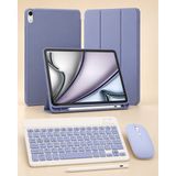Five-E Apple iPad Air 4 & Air 5 10.9 Inc Slatepro Yatay Standlı Türkçe Klavye Mouse Kalem ve Kılıf Seti A2588 A2316 - iPad Air 4-5 10.9 Inc - Lavanta