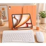 Five-E Apple iPad Air 4 & Air 5 10.9 Inc Slatepro Yatay Standlı Türkçe Klavye Mouse Kalem ve Kılıf Seti A2588 A2316 - iPad Air 4-5 10.9 Inc - Turuncu