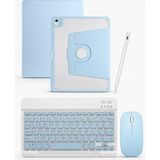 Five-E Apple iPad Air 4/ Air 5 (10.9 Inc) Termix Combo Türkçe Klavyeli Tablet Dönebilen Kılıf Seti -Mouse Kalem Dahil - AİR 4-5 - Mavi