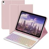 Five-E Apple iPad Air 4. Nesil 10.9 Inc (2020) Rgb LED Işıklı Türkçe Karakterli Bluetooth Özellikli Kalemlikli Klavyeli Kılıf A2316 A2324 A2325 A2072 - Pembe