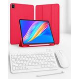 Five-E Apple iPad Pro 12.9 4-5-6. Nesil Slatepro Yatay Standlı Türkçe Klavye Mouse Kalem ve Kılıf Seti A2229 A2378 A2436 - Kırmızı