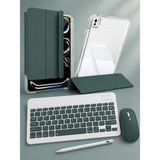 Five-E Apple iPad Pro 12.9 6. Nesil Foldex Yatay ve Dikey Standlı Türkçe Klavye Mouse Kalem ve Kılıf Seti A2436 A2437 - Pro 12.9 6.Nesil - Koyu Yeşil
