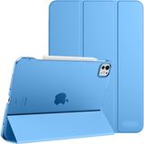 Five-E Apple iPad Pro 12.9 Inc 4. Nesil (2020) Kalemlikli Standlı Yarı Saydam Hard Pc Kılıf A2229 A2069 A2232 - Mavi