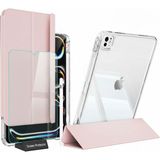Five-E Apple iPad Pro 12.9 Inc 5. Nesil (2021) I-Adapt Essential Ekran Koruyucu Stylus Kalem ve Kılıf Set - Pembe