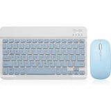 Five-E Apple iPad Pro 13 M4 Foldex Yatay ve Dikey Standlı Türkçe Klavye Mouse Kalem ve Kılıf Seti A2925 A2926 - Açık Mavi