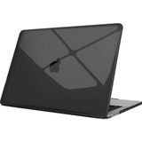 Five-E Apple MacBook Pro 16 M5 (2025) Çipli Darbelere Dayanıklı Ön Arka Clear Parlak Kapak Kılıf - Siyah - Pro 16 M5 2025