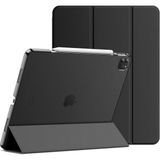 Five-E Apple Pro 12.9 4. Nesil (2020) Yatay Standlı Uyku Modlu Basic Arkası Sert Smart Kılıf ve Ekran Koruyucu A2229 A2069 A2232 A2233 - iPad Pro 12.9 2020 - Siyah