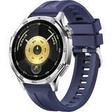 Five-E Huawei Gt4 46MM Özel Tokalı Ultra Esnek Ergonomik Akıllı Saat Silikon Kordon Kayış - Lacivert