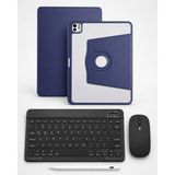 Five-E iPad Pro 12.9 (6. Nesil) 2022 Termix Combo Türkçe Klavyeli Tablet Dönebilen Kılıf Seti -Mouse Kalem Dahil - Lacivert
