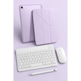 Five-E Samsung Galaxy S11 Smart Combo Türkçe Klavyeli Tablet Origami Kılıf Seti -Mouse Kalem Dahil X730 - TAB S11 - Lila