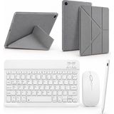 Five-E Samsung Galaxy Tab A9 Plus 10,9 Inc Smart Combo Türkçe Klavyeli Tablet Origami Kılıf Seti -Mouse Kalem Dahil - Füme