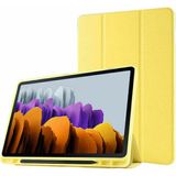 Five-E Samsung Galaxy Tab S8 Plus Kalem Şarjına Uygun Kalemlikli Stromix Smart Kılıf ve Ekran Koruyucu Sm- X800 X806 X808 - TAB S7 + - Sarı