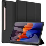 Five-E Samsung Galaxy Tab S8 Plus Kalem Şarjına Uygun Kalemlikli Stromix Smart Kılıf ve Ekran Koruyucu Sm- X800 X806 X808 - TAB S7 + - Siyah