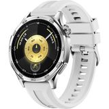 Five-E Samsung Galaxy Watch 3 45MM Özel Tokalı Ultra Esnek Ergonomik Akıllı Saat Silikon Kordon Kayış - Beyaz