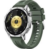 Five-E Samsung Galaxy Watch 3 45MM Özel Tokalı Ultra Esnek Ergonomik Akıllı Saat Silikon Kordon Kayış - Koyu Yeşil