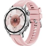 Five-E Samsung Galaxy Watch 3 45MM Özel Tokalı Ultra Esnek Ergonomik Akıllı Saat Silikon Kordon Kayış - Pembe