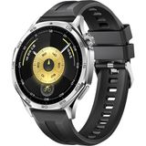 Five-E Samsung Galaxy Watch 3 45MM Özel Tokalı Ultra Esnek Ergonomik Akıllı Saat Silikon Kordon Kayış - Siyah