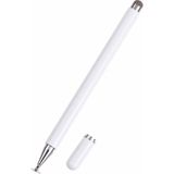 Five-E Universal 2 In1 Dokunmatik Stylus Disk Pen ve Tükenmez Tablet Kalemi Telefon Tüm Dokunmatik Ekranlara Uyumlu - Beyaz