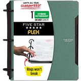 Five Star Esnek Doldurulabilir Defter + Çalışma Uygulaması, Kolej Çizgili Kağıt, 1 İnç TechLock Halkalar, Cepler, Sekmeler ve Bölücüler, 200 Yaprak Kapasitesi, Yeşil (29328AQ8)