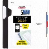 Five Star Modern spiral not defteri, 5 bölme, orta genişlikte, çizgili kağıt, 2 yaprak, renk değişebilir (6326) 1 paket beyaz